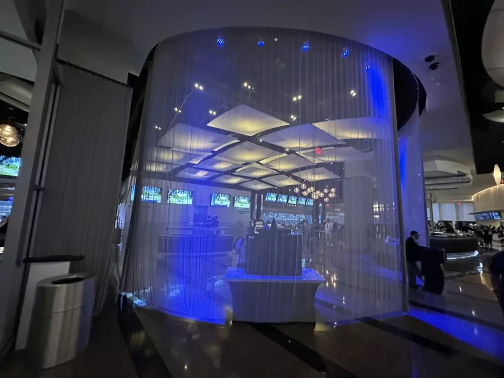 The upscale Founders Club is located right behind the seats on the 50 yard line. 