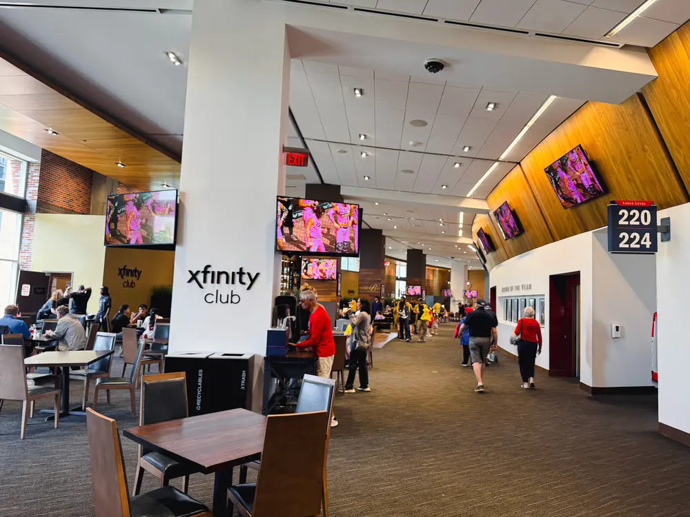 Xfinity Club 229, Row 1 representative photo