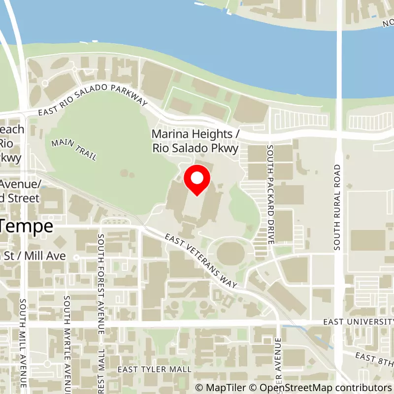 Map of Mountain America Stadium's location