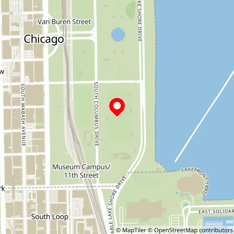 Map of Hutchinson Field at Grant Park's location