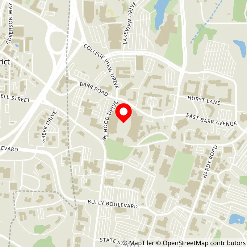 Map of Davis Wade Stadium's location