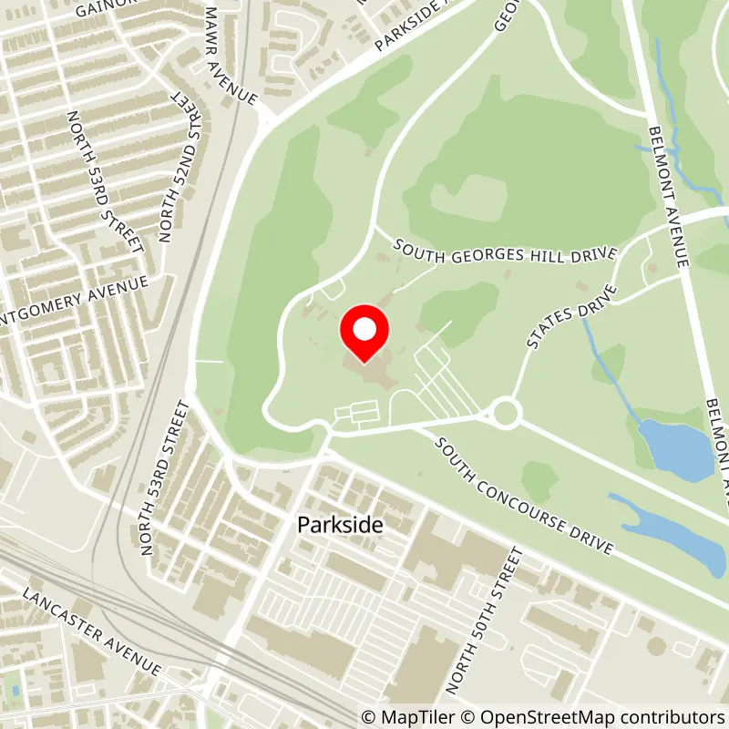 Map of TD Pavilion at The Mann Center's location