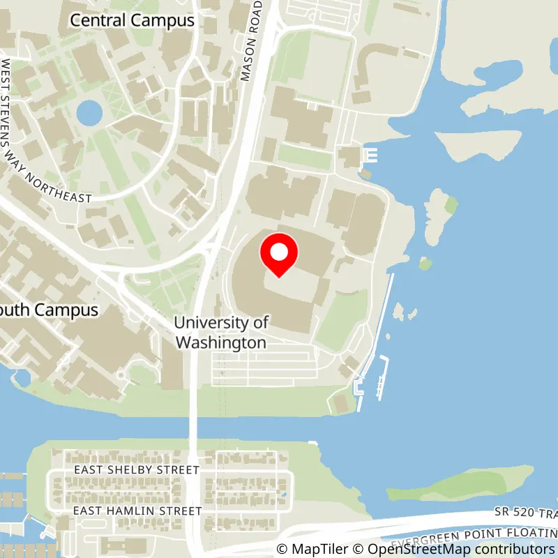 Map of Husky Stadium's location