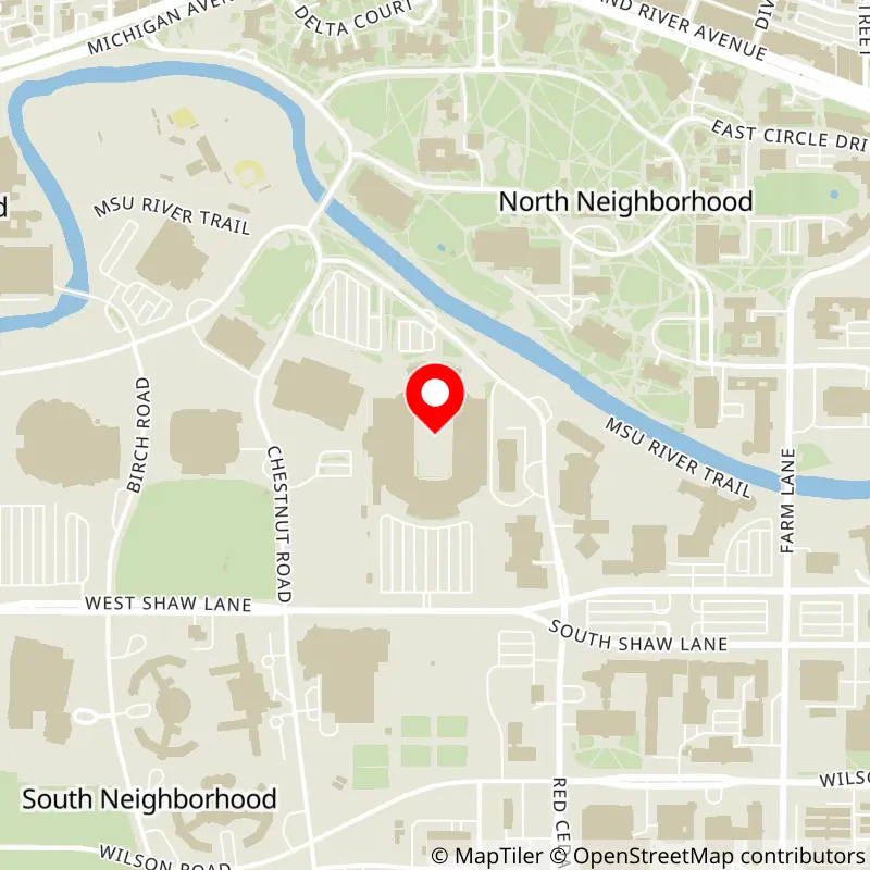Map of Spartan Stadium's location