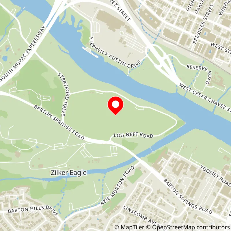 Map of Zilker Park's location