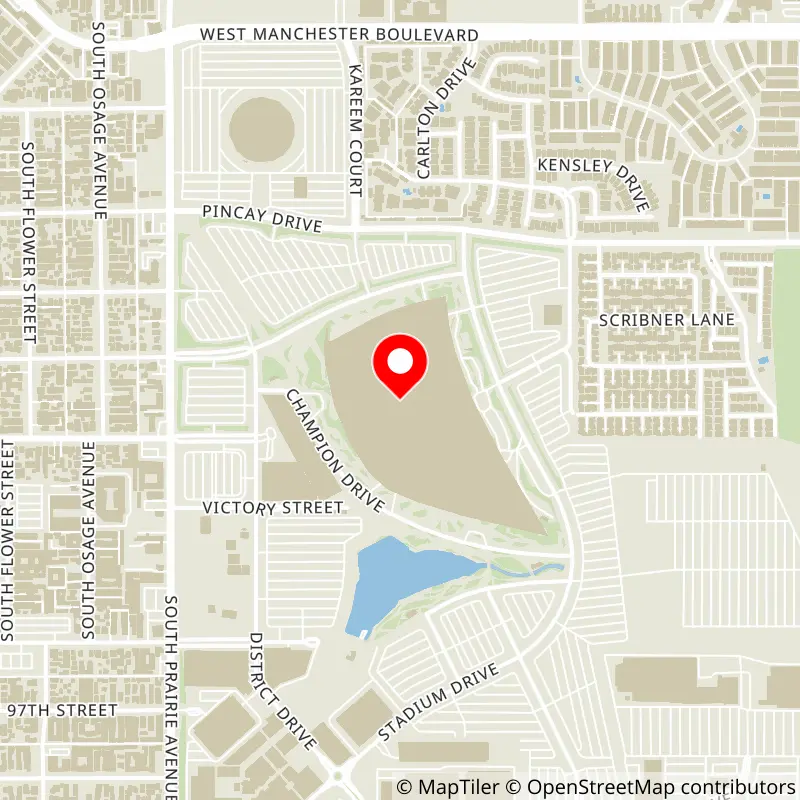 Map of Hollywood Park - CA's location