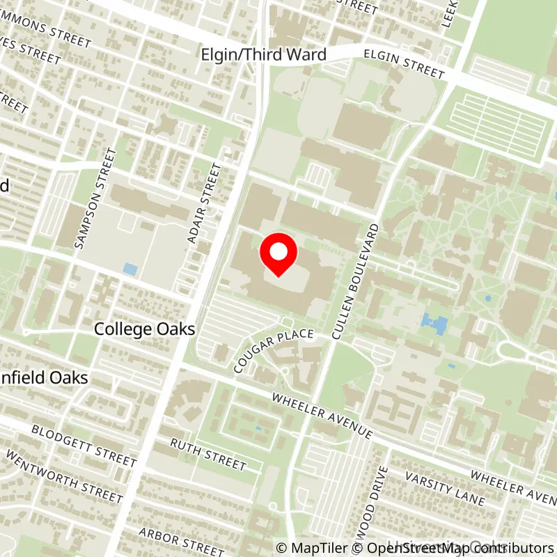 Map of Space City Financial Stadium's location