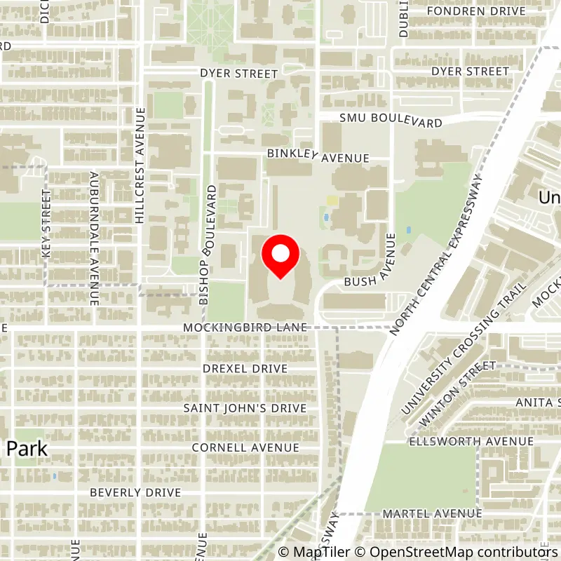 Map of Gerald Ford Stadium's location