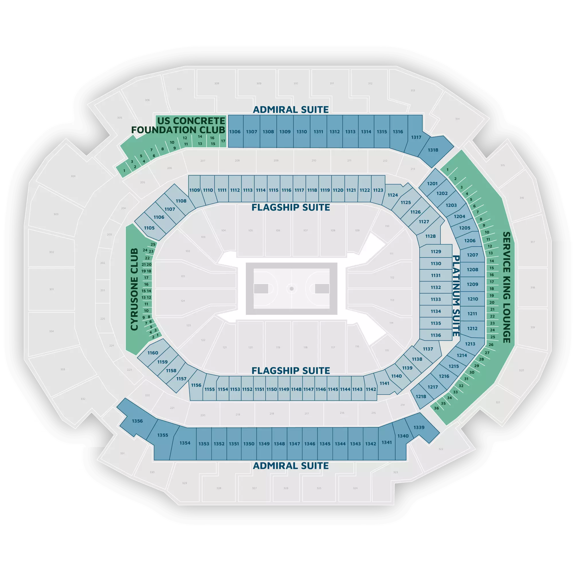 american airlines arena seating chart concert