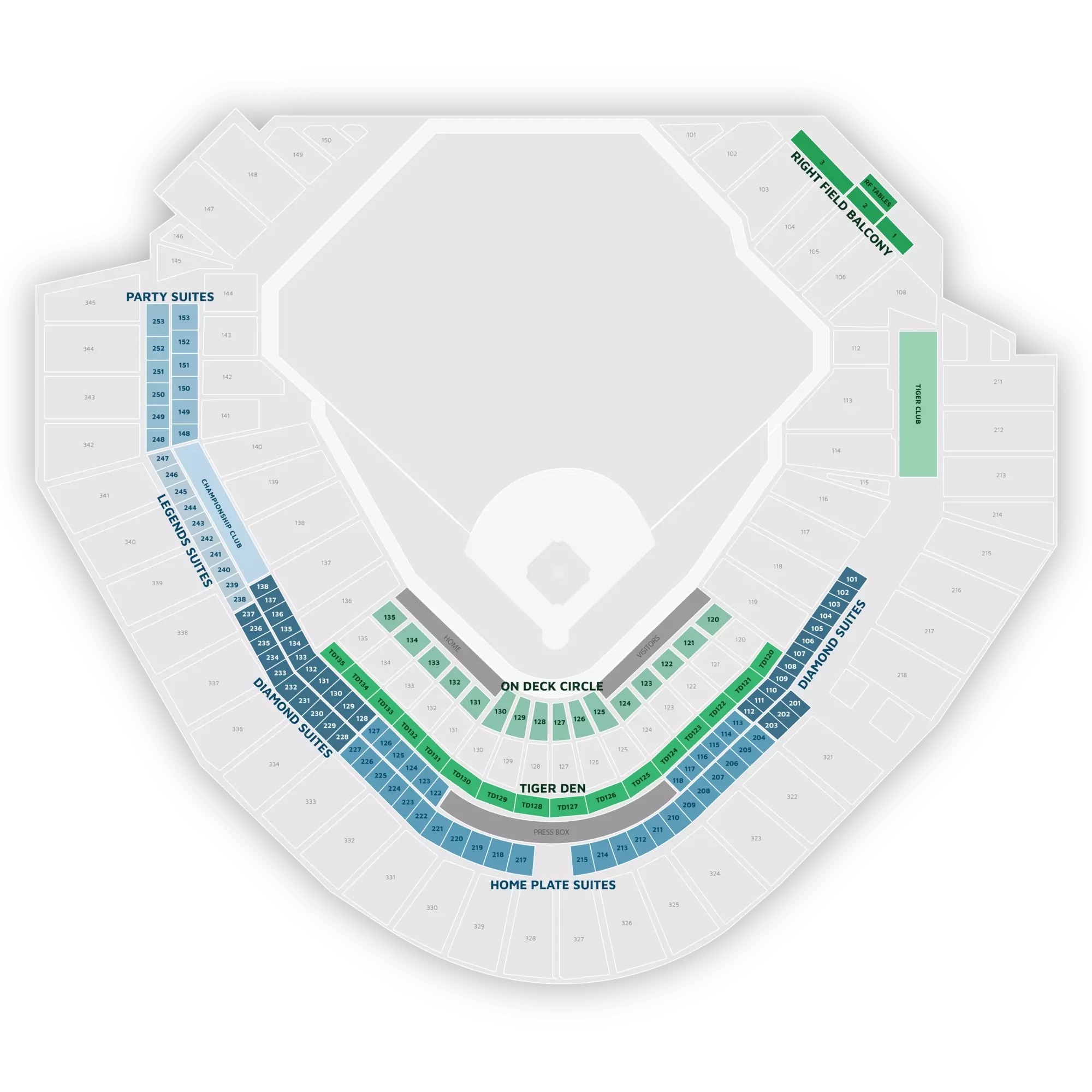 Comerica Park and Premium Seats