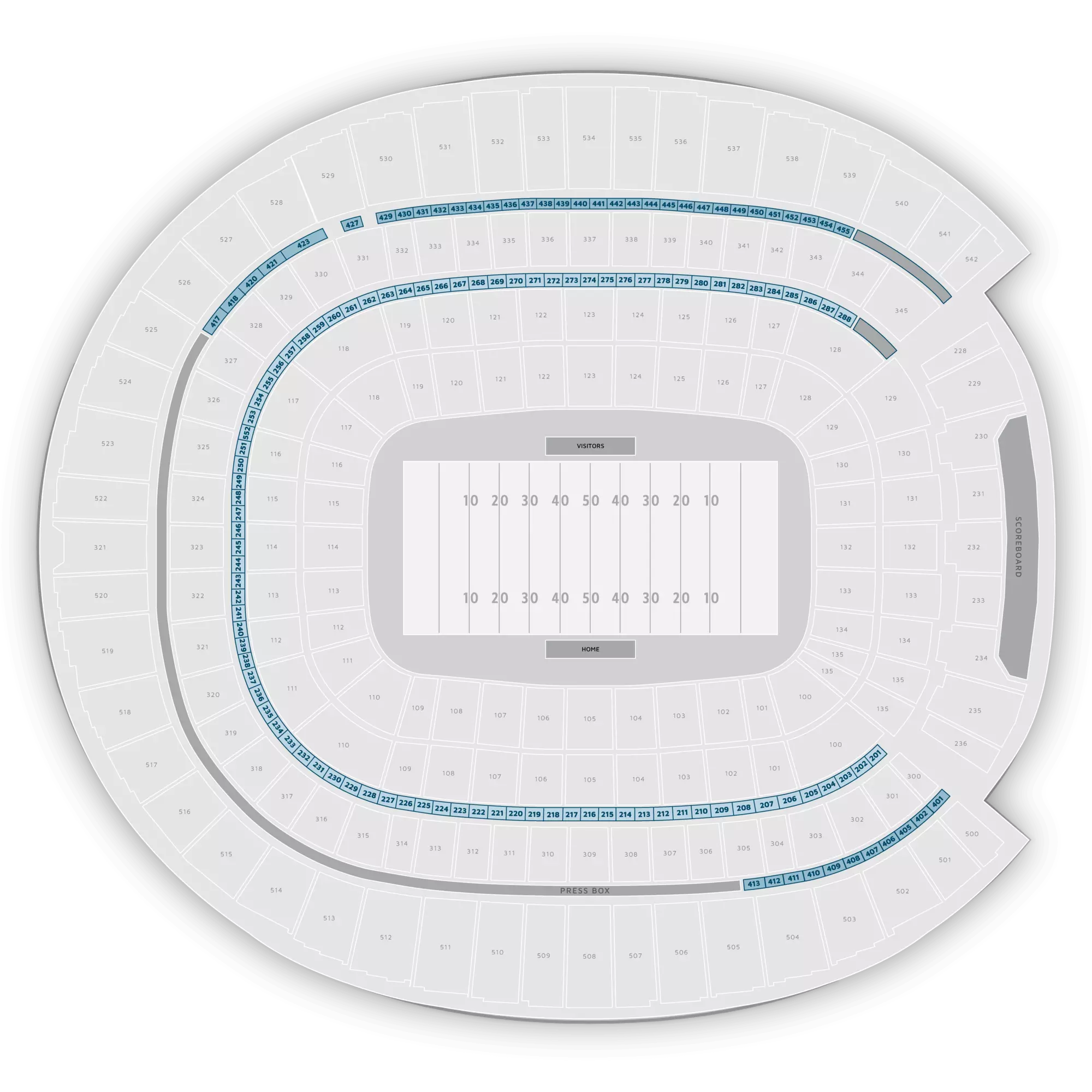 Breakdown of the Empower Field at Mile High Seating Chart