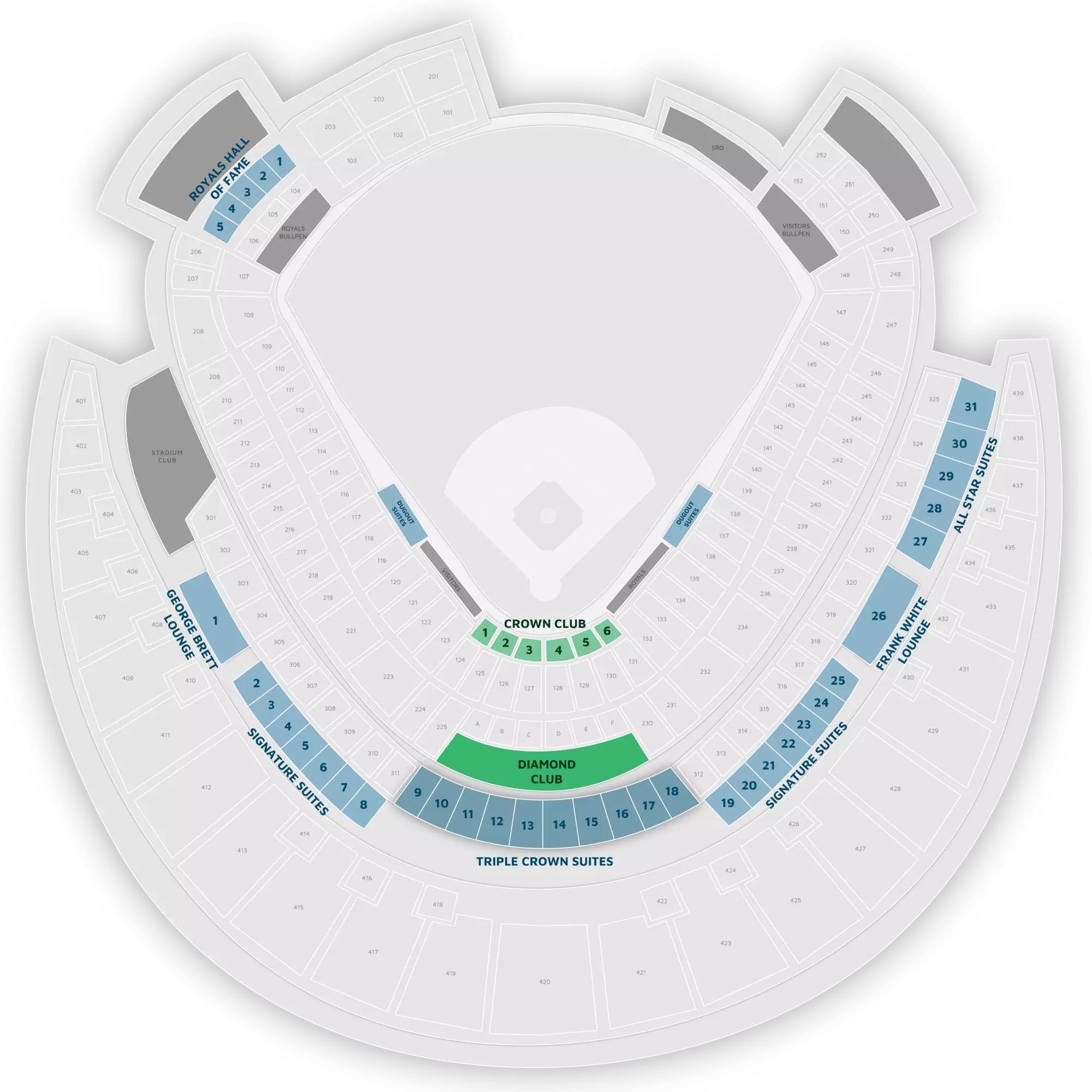 Kauffman Stadium Seating Map