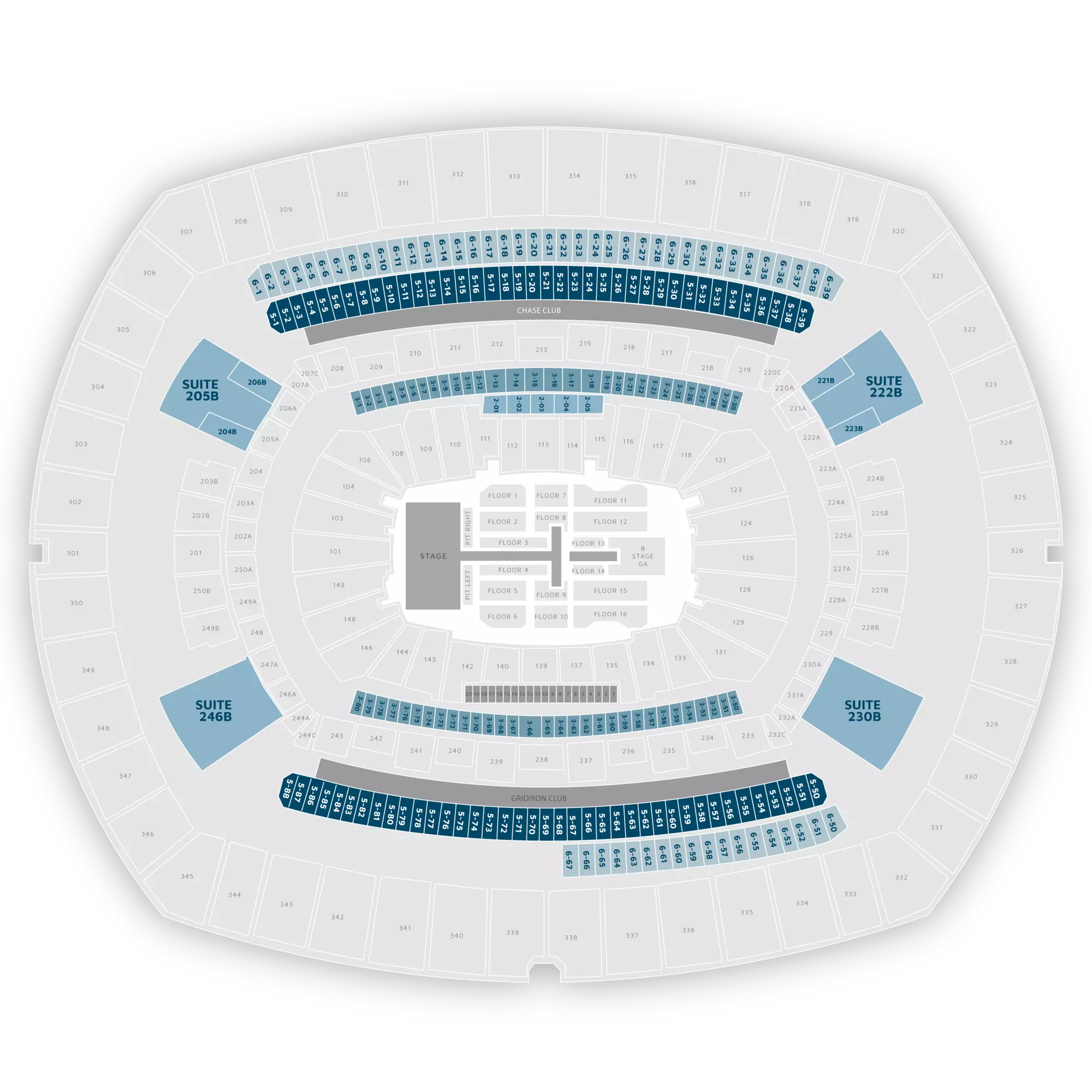 MetLife Stadium Seating Charts 