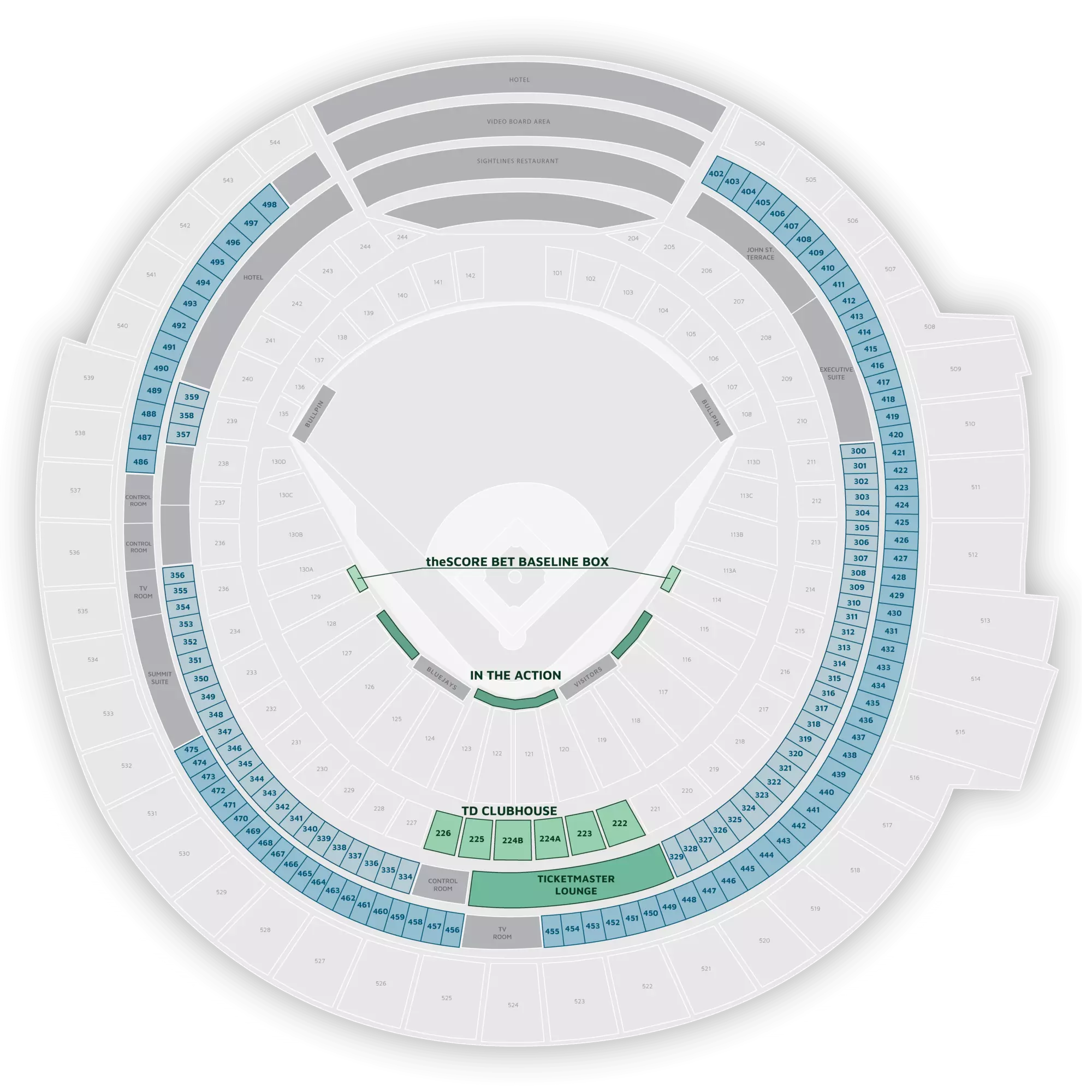 Rogers Centre Seating Chart + Rows, Seats and Club Seats