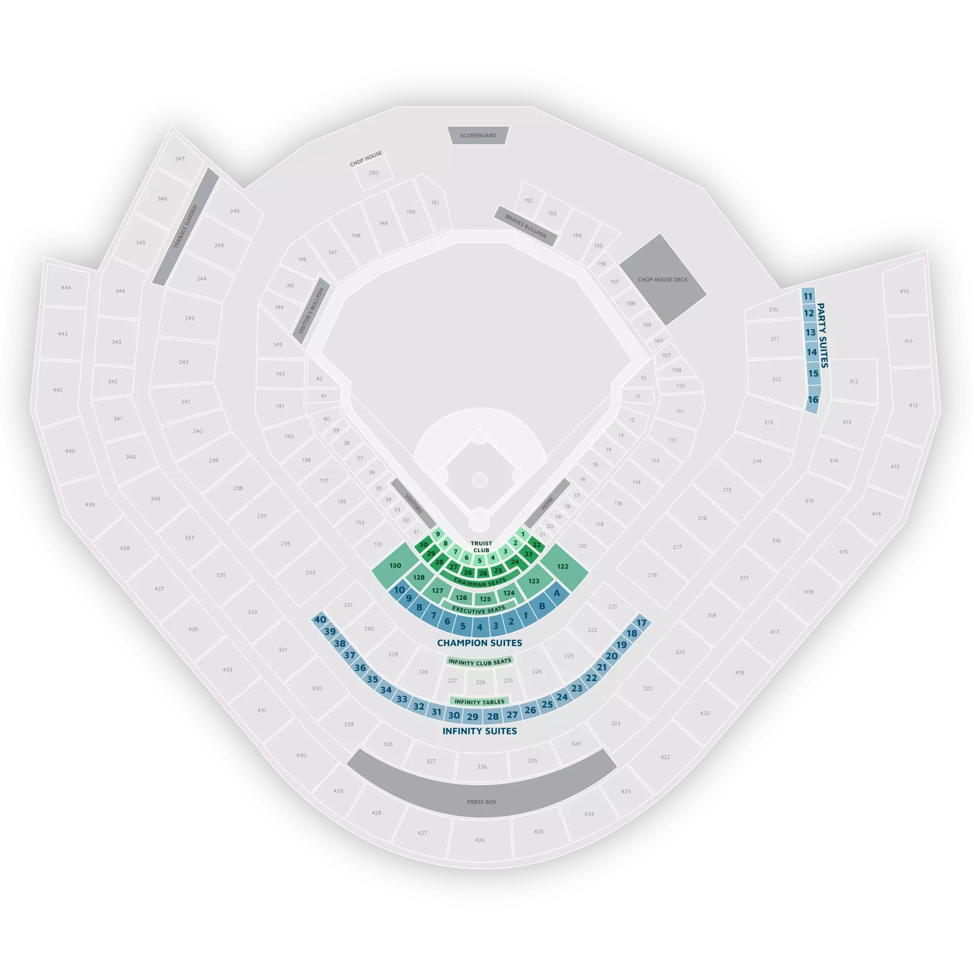 Truist Park Seating Chart & Map