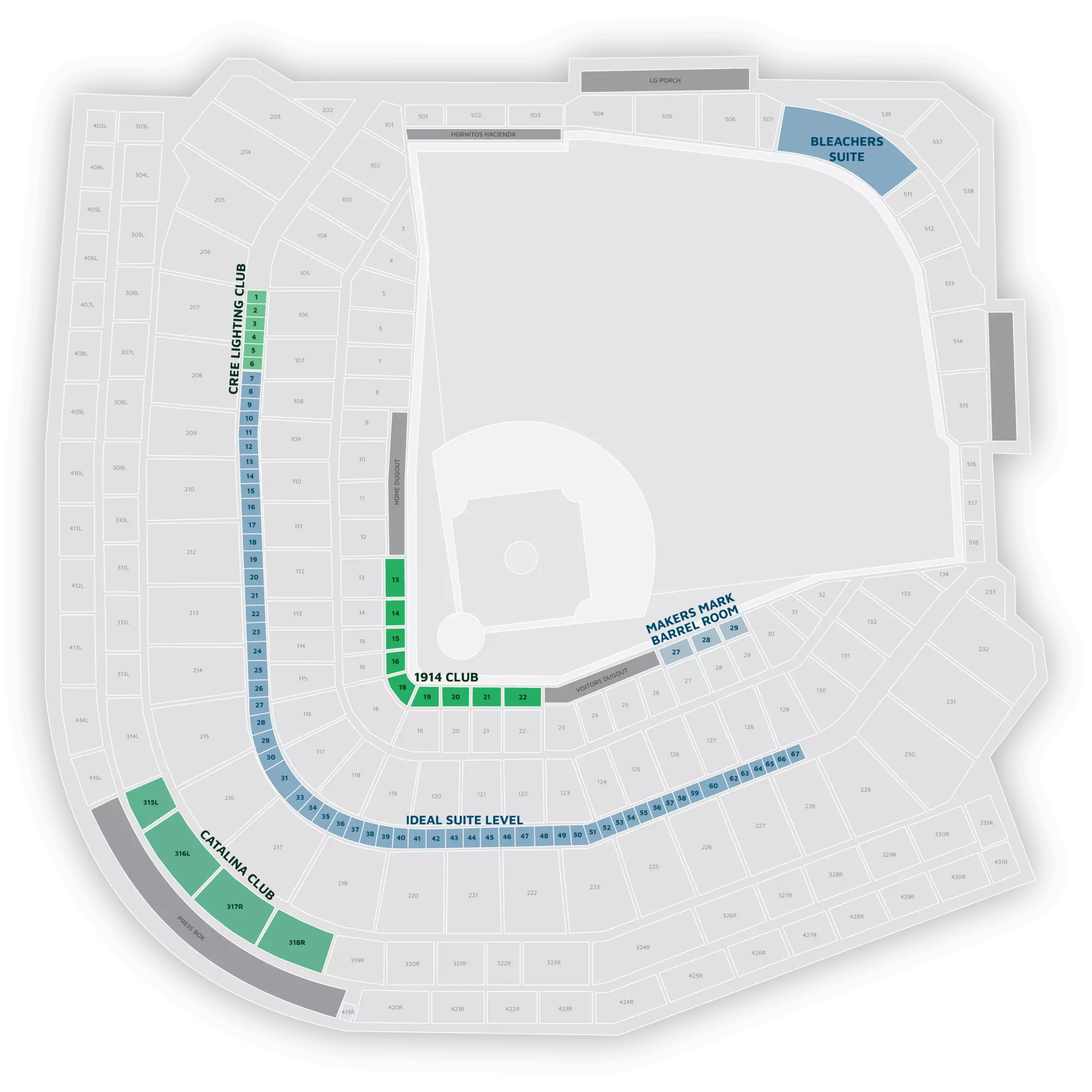 wrigley field seating chart with rows and seat numbers